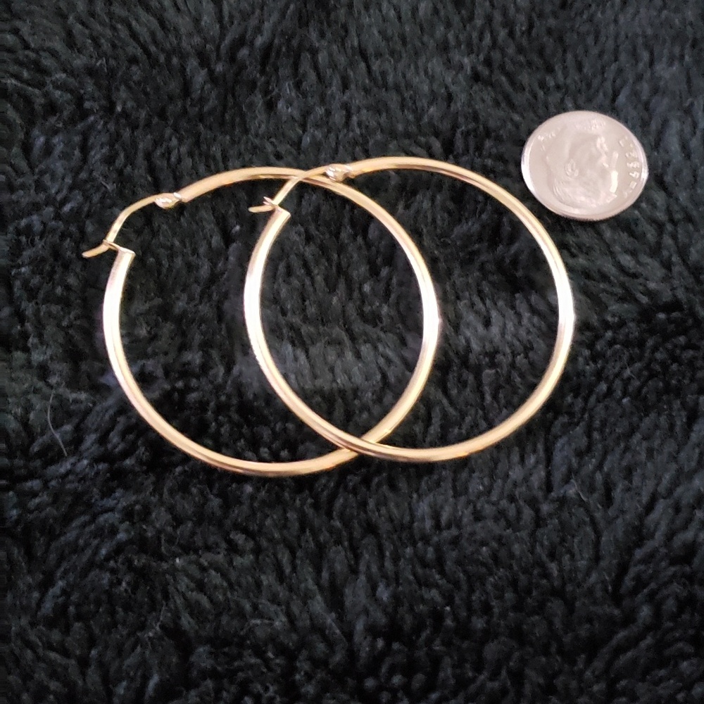 14 Kt YELLOW GOLD HOOPS